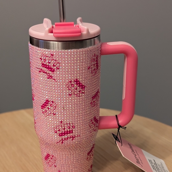 NWT Juicy Couture Glam Sparkly Rhinestone Insulated Hot/Cold Travel Mug/Tumbler - Picture 2 of 13